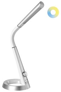 LED stolní lampa CANOPUS s USB portem Stříbrná