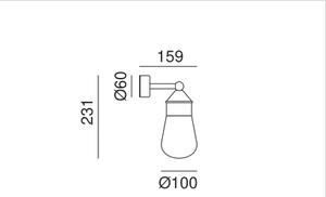Nástěnné světlo Il Fanale Drop Mini 270.44.OOT