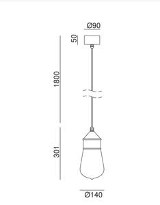 Stropní světlo Il Fanale Drop 270.03.ORT