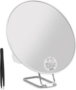 Zvětšovací zrcadlo 30x - 15 cm - 3 sací poháry - 360° nastavitelné držák, ideální pro make-up - QuickShopping