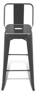 Barové židle 2 ks - čtvercové | černé