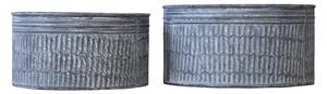 Chic Antique Sada 2 ks pozinkových květníků