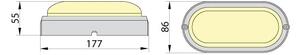 Brilagi - LED Stropní průmyslové svítidlo SIMA LED/12W/230V IP65 černá