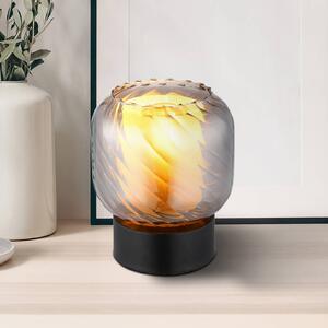 Stolní lampa Xia, výška 17 cm, kouřově šedá, sklo