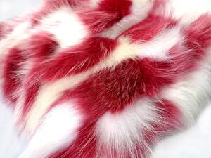 Špongr Kožešinový polštář z finského mývalovce - Pink&White