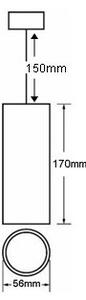 Lustr na lanku KARADON 1xGU10/30W/230V 17 cm bílá