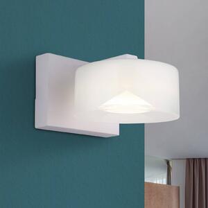 Belinda LED nástěnné světlo, bílé, šířka 15 cm, sklo