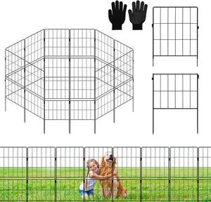 Denní zboží- Zahrada Zavírací 10 kusů - Dekorativní kovová zahrada Zavírání - Animal Gate - Zahrada Zavírání Terasa - Psí brána - Nerezová ocel 81 cm (H) x 32 cm (W) - Zahradní plot