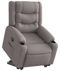 Zvedací polohovací křeslo taupe textil 3310265