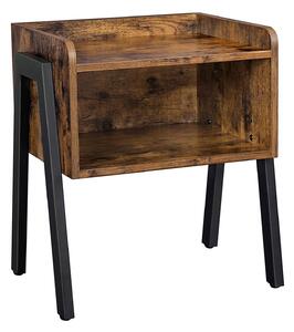 VASAGLE Malý stolek, noční stolek v industriálním stylu 42 x 52 x 35 cm