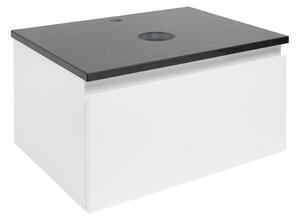 Koupelnová skříňka s krycí deskou SAT B-WAY 59x30x45 cm bílá lesk BWAY60WZ