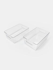 Sinsay - Rýhované úložné boxy 2 pack - clear