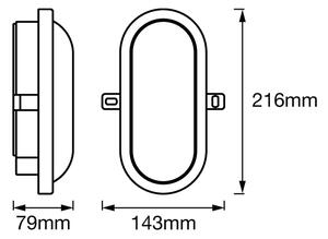 Osram - LED Venkovní nástěnné svítidlo BULKHEAD LED/11W/230V IP54 černá