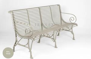 Kovová lavice Arras B4 Barva: Pebble Grey - RAL 7032, Galvanizace: Nic