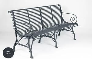 Kovová lavice Arras B4 Barva: Anthracite Grey - RAL 7016, Galvanizace: Nic