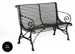 Kovová lavice Arras B2 Barva: Nic, Galvanizace: Jet Black - RAL 9005