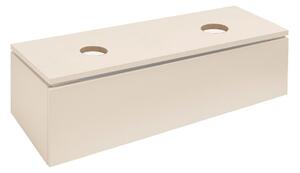 Koupelnová skříňka s krycí deskou SAT Feel 120x30x46 cm pískově béžová mat SATFEEL120BED