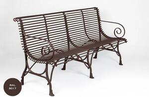 Kovová lavice Arras B4 Barva: Chocolate Brown - 8017, Galvanizace: Nic