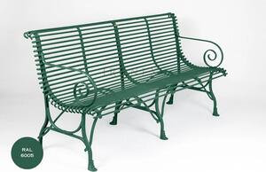 Kovová lavice Arras B4 Barva: Moss Green - RAL 6005, Galvanizace: Nic