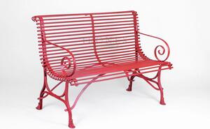 Kovová lavice Arras B2 Barva: Ruby Red - RAL 3003, Galvanizace: Nic