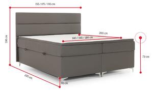 Čalouněná postel AMADEO, včetně LED, 180x200, sawana05