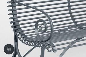 Kovová lavice Arras Curved Bench BCV Barva: Anthracite Grey - RAL 7016, Galvanizace: Nic