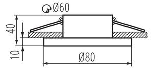 Kanlux 33122 - Koupelnové podhledové svítidlo FLINI 10W IP44 černá