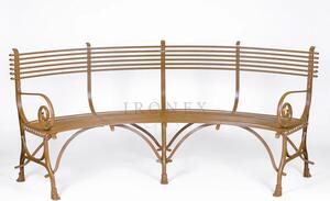 Kovová lavice Arras Curved Bench BCV Barva: Nic, Galvanizace: Nic