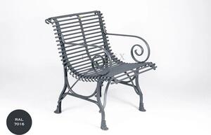 Kovová židle Arras Armchair A1 Barva: Anthracite Grey - RAL 7016, Galvanizace: Nic