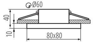 Kanlux 33120 - Koupelnové podhledové svítidlo FLINI 10W IP44 černá