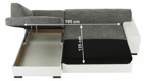 Rohová rozkládací sedací souprava MINERVA, s úložným prostorem, L provedení