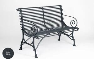 Kovová lavice Arras B2 Barva: Anthracite Grey - RAL 7016, Galvanizace: Nic