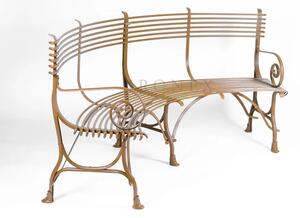 Kovová lavice Arras Curved Bench BCV Barva: Anthracite Grey - RAL 7016, Galvanizace: Nic
