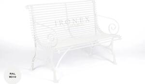 Kovová lavice Arras B2 Barva: Pure White - RAL 9010, Galvanizace: Nic