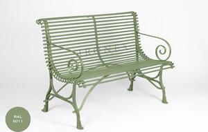 Kovová lavice Arras B2 Barva: Roseda Green - RAL 6011, Galvanizace: Nic