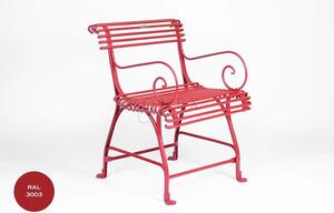 Kovová židle Arras US Armchair A3 Barva: Ruby Red - RAL 3003, Galvanizace: Nic