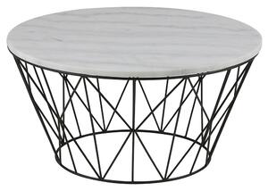 Design Scandinavia Konferenční stolek s mramorovou deskou Gone, 80 cm