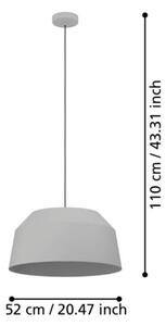 Eglo 900381 - Lustr na lanku CONTRISA 1xE27/40W/230V pr. 52 cm