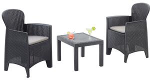 I.P.A.E-Progarden Zahradní set AKITA, 3-dílný, antracitová