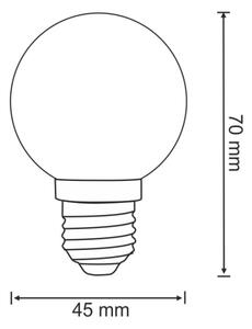 SADA 2x LED Žárovka PARTY E27/0,5W/36V zelená 3000K