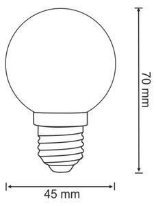 SADA 2x LED Žárovka PARTY E27/0,5W/36V bílá 3000K