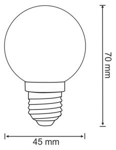 SADA 2x LED Žárovka PARTY E27/0,5W/36V modrá 3000K