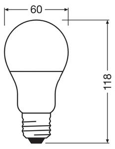LED Antibakteriální žárovka A75 E27/10W/230V 2700K - Osram