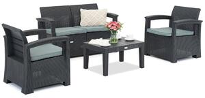 Sada zahradního nábytku Reno 4 Garden Point antracit technorattan