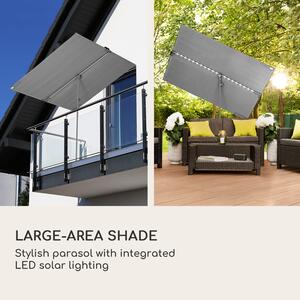 Blumfeldt Bayonne, slunečník, 130 x 180 cm, polyester, UV ochrana 50, solární LED