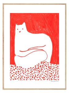 Autorský plakát Cat in Red by Cinzia Franceschini 30x40 cm