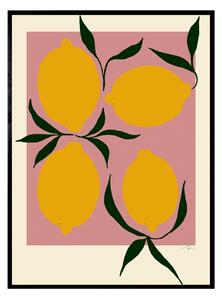 Autorský plakát Pink Lemon by Anna Mörner 30 x 40 cm