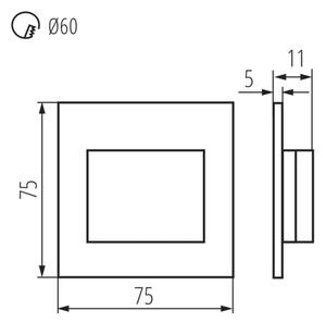 Kanlux 33331 - LED Schodišťové svítidlo ERINUS LED/1,5W/12V 4000K šedá