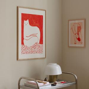 Autorský plakát Cat in Red by Cinzia Franceschini 30 x 40 cm