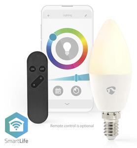 Nedis WIFILRC10E14 - LED RGB Stmívatelná žárovka E14/4,9W/230V Wi-Fi 2700-6500K